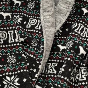 PINK Victoria's Secret Plush Gray Robe